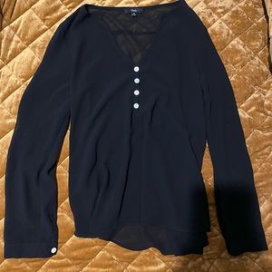 Black long sleeve blouse